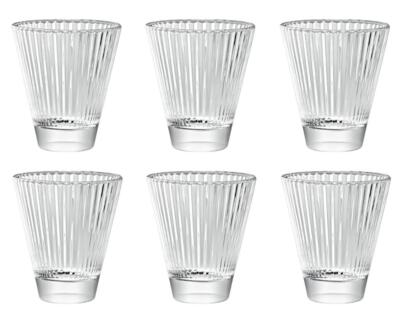 VIDIVI SET 6 WASSERGLÄSER 320 ML AUS KLARGLAS - DIVA OVAL