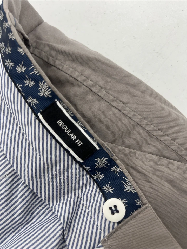 Новый с ярлыками Hiltl мужчин серый твердого шерсти смесь хаки брюки 36 X 33 $225 - Изображение 4 из 4