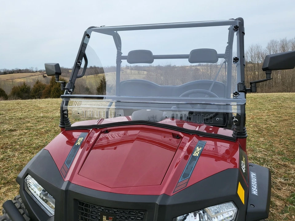 Parabrisas Lexan HiSun Sector 450 2 piezas con abrazaderas de bucle y ventilaciones dobles Foto 3 de 4