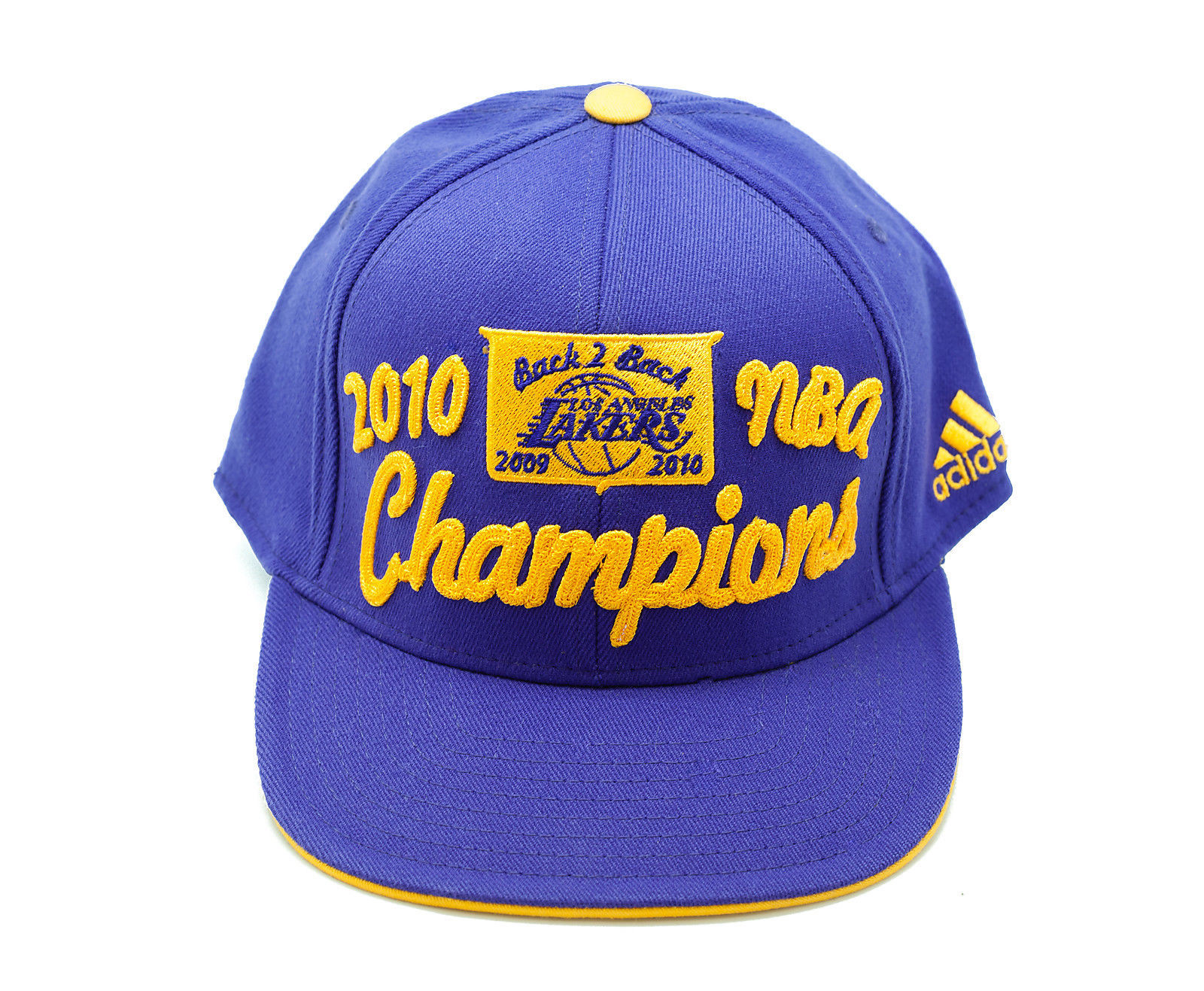 Los Angeles Lakers Men NBA Basketball 2010 Champions Back to Back Cap Adidas Hat