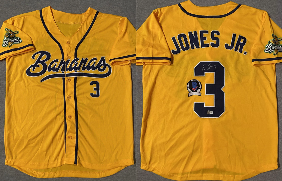 New Savannah Bananas Eric Jones #3 Yellow Jersey S-5XL SG977