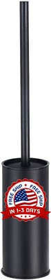 Juego De Escobilla Y Soporte Para Baño, Cepillo Flexible Para Cuenco Negro NUEVO