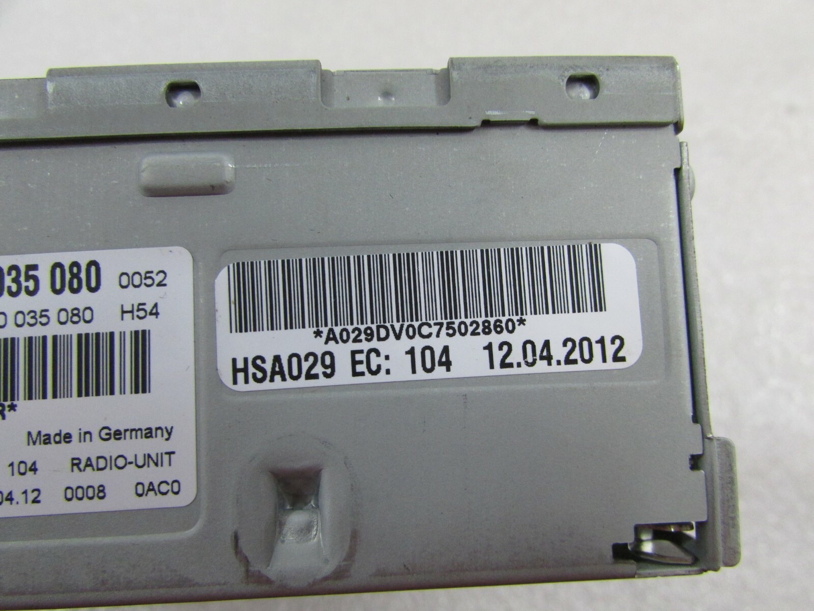 Lamborghini Aventador, Radio Control Unit, Used, P/N 4G0035080