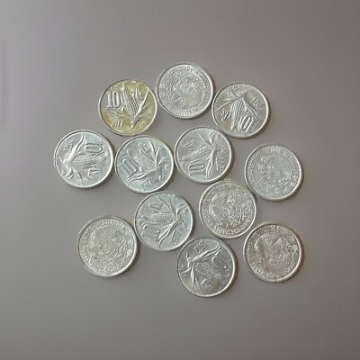 1977 Mexico 10 Cents (Corn) Lot of AU 12 coins