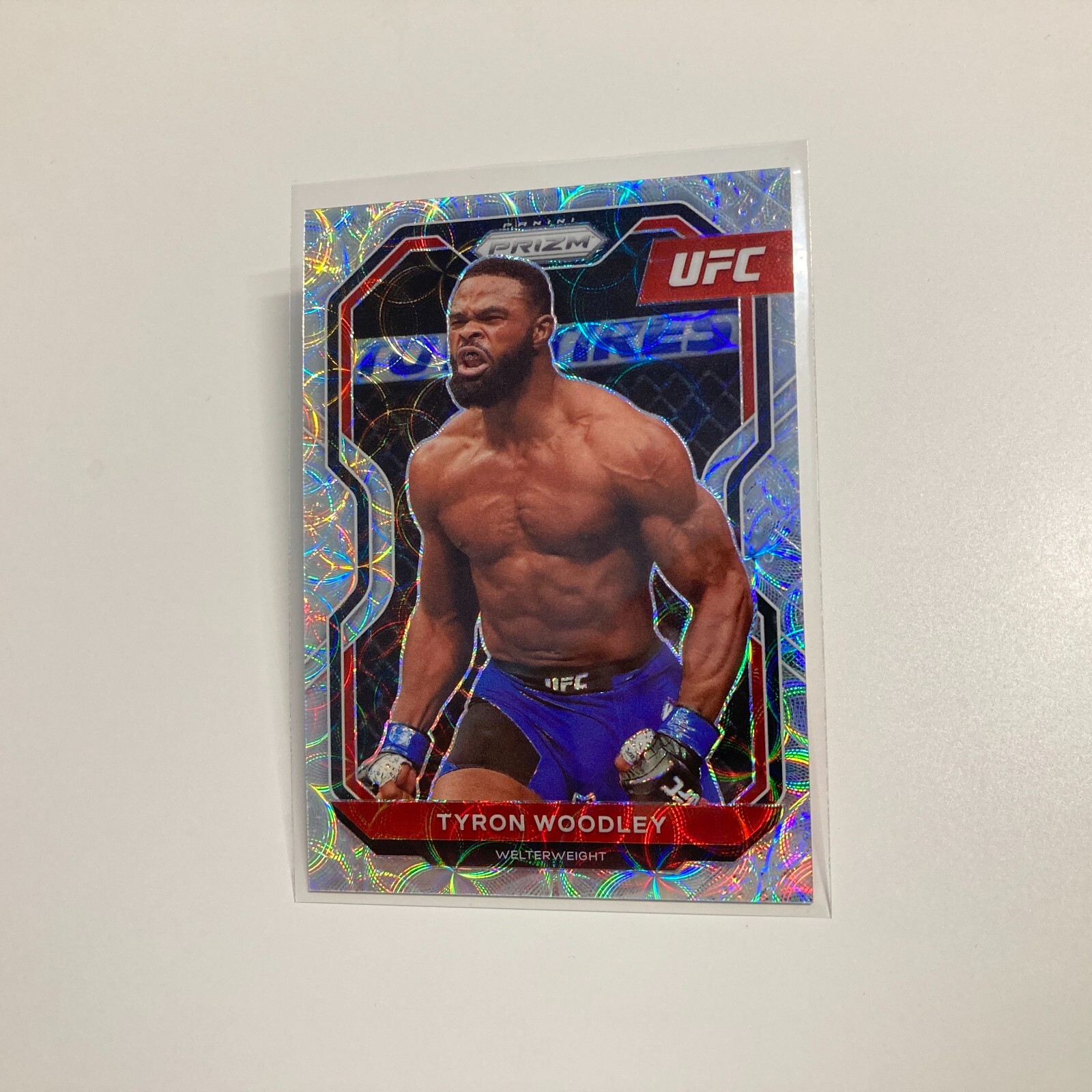 Tyron Woodley 2021 Panini Prizm UFC Premium Box Set Scope Prizm Card 77/99 #33
