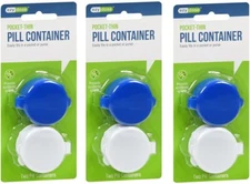 Ezy Dose Daily Pill and Vitamin Container 2ct(3 Pack)