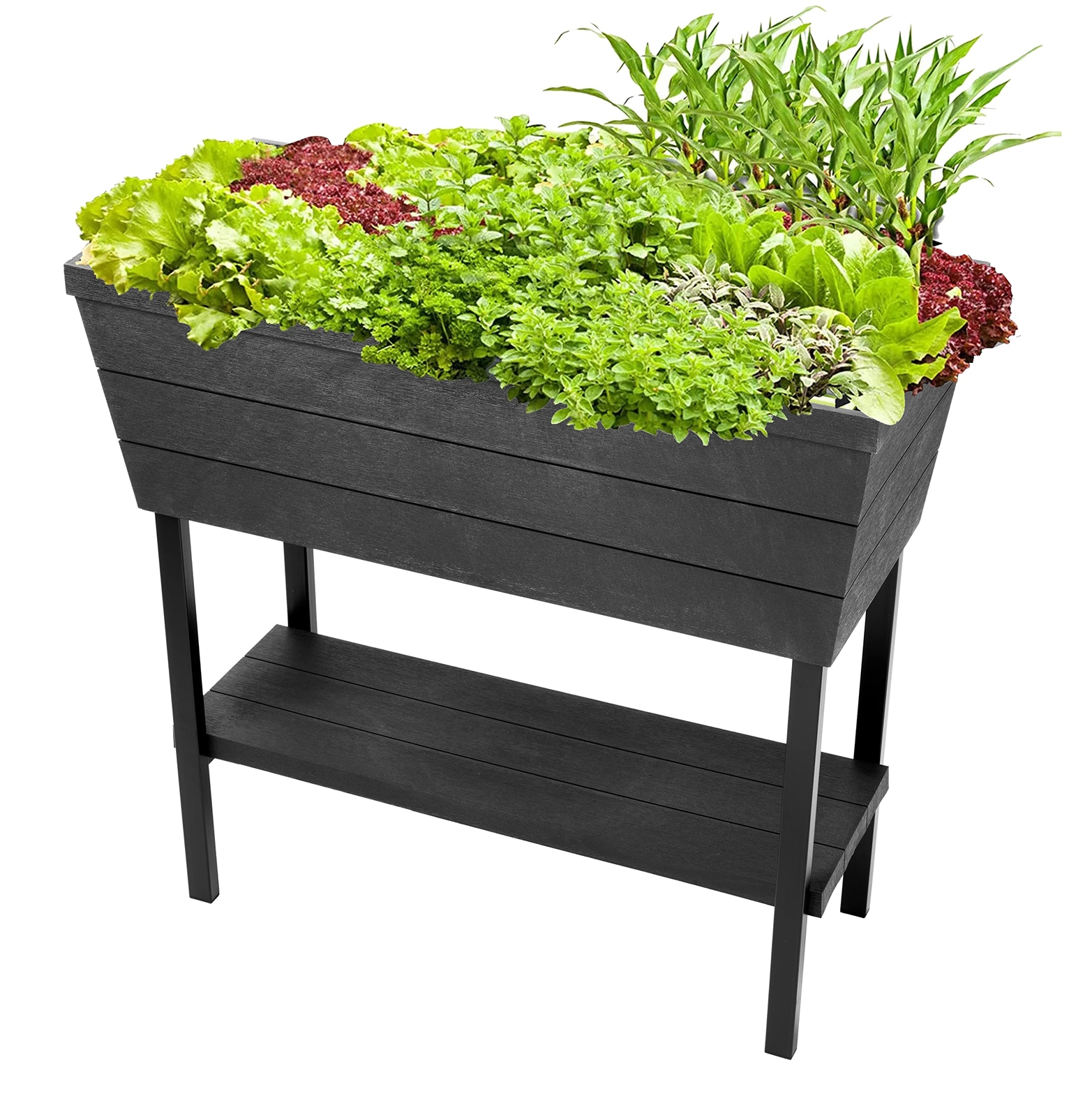 Urban Bloomer 12.7 Gallon Raised Garden Bed and Outdoor Herb Garden Planter w...