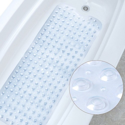 Clear White Non-slip Bath Tub and Shower Mat with Suction Cup Easy Clear - Picture 3 of 6