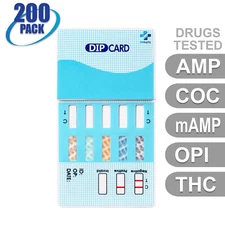 NEW Mintegrity Drug Test 5-Panel Dip Card Urine Home Kit 200-Pack #MI-WDOA-254