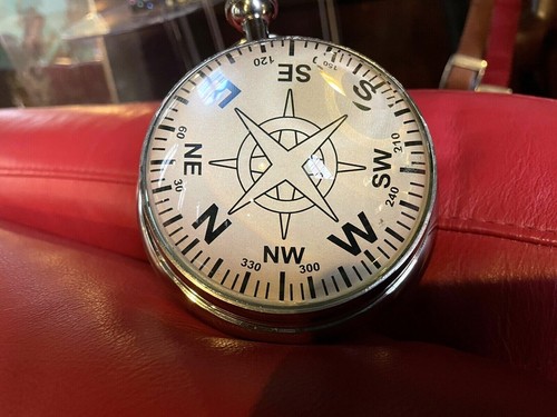 Reloj de Escritorio Bola Náutico Retro Viaje Cuarzo Vintage Amplificado 12cm x 9cm Nuevo - Imagen 4 de 11