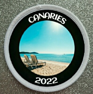 3'' Kanaren 2022 Sublimation Bügelbild / Aufnähen Patch Abzeichen Urlaub Kanarische Inseln 