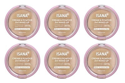 6 x 9g | ISANA Cream & Powder 2in1 Make-Up mittel VEGAN