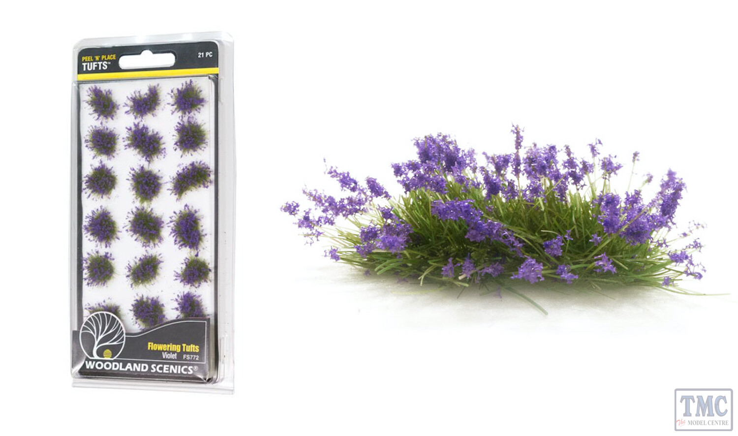FS772 Woodland Scenics Violet Flowering Tufts (21 PC)