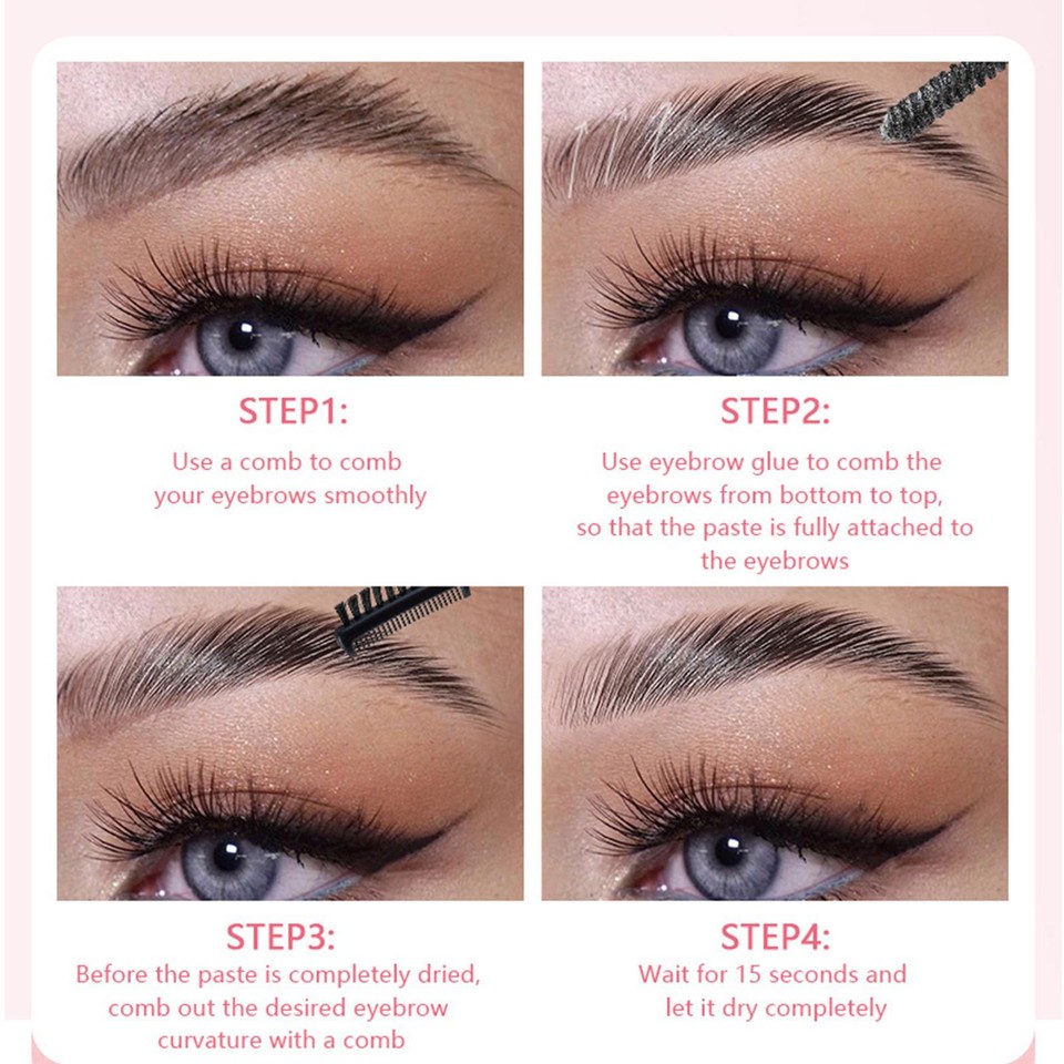 Eyebrow Gel Waterproof Eyebrow Glue with Natural Formula Brow Freeze