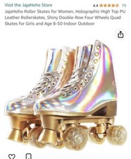 JajaHoho Roller Skates  Holographic  women size 9