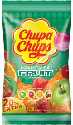 Chupa Chups Fruit - Frucht Lutscher Lolly Lollies - 120 Stück