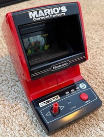 Vtg 1983 Nintendo Mario's Cement Factory Game & Watch Tabletop Game CM-72 w/ Box