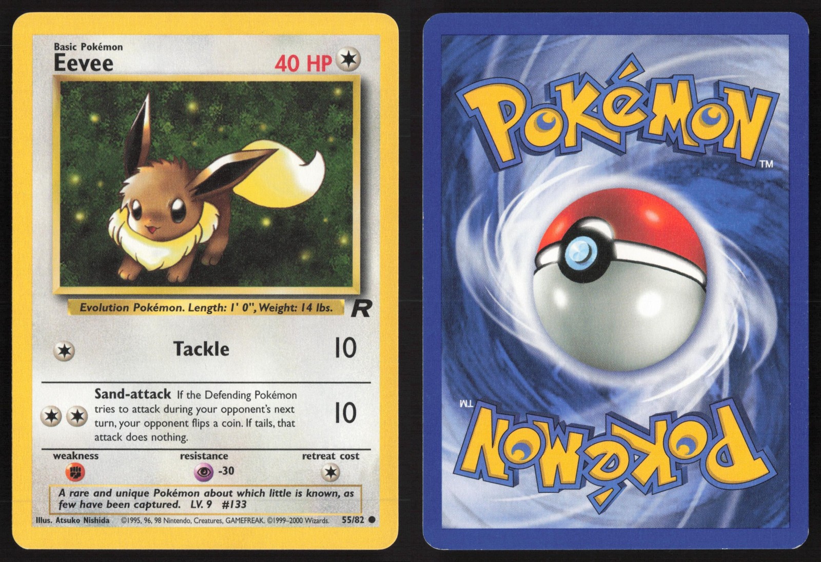 Pokemon TCG | Eevee 55/82 | Team Rocket Common | Near Mint