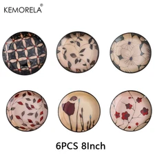 6PCS Creative Personality Ceramic Plate Tableware 8/10 Inch Ceramic Dinner Plate