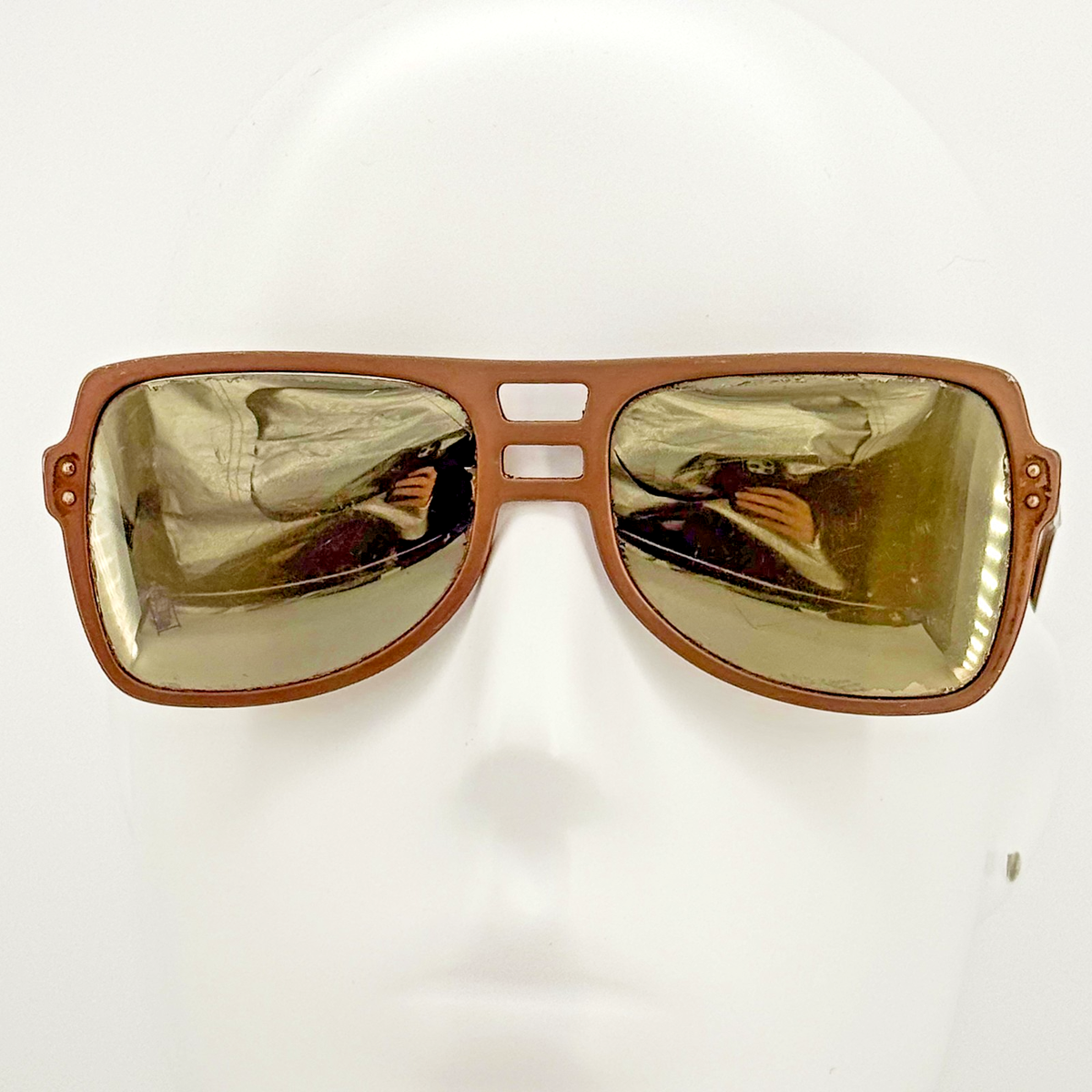 Vintage Cool Ray Polaroid 420 BRONZE Fast Back Triple Bridge