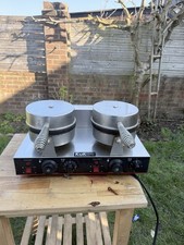 KuKoo Commercial Double Waffle Maker - Professional 2600W Stainless Steel