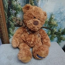Gund Jenners Of Edinburgh Brown Bear Plush Soft Toy with bow 12" Teddy