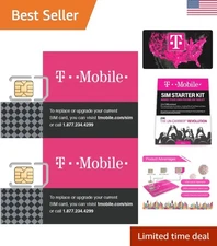 2 Pack Authentic Official SIM Card Micro/Nano/Standard GSM 4G/3G/2G LTE Prepa...