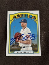 Ryan Pressly Signed 2021 Topps Heritage #688 IP Auto 