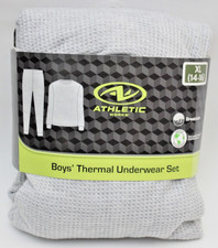 Athletic Works Boys Thermal Waffle Underwear Set-Gray-XL 14/16 NEW