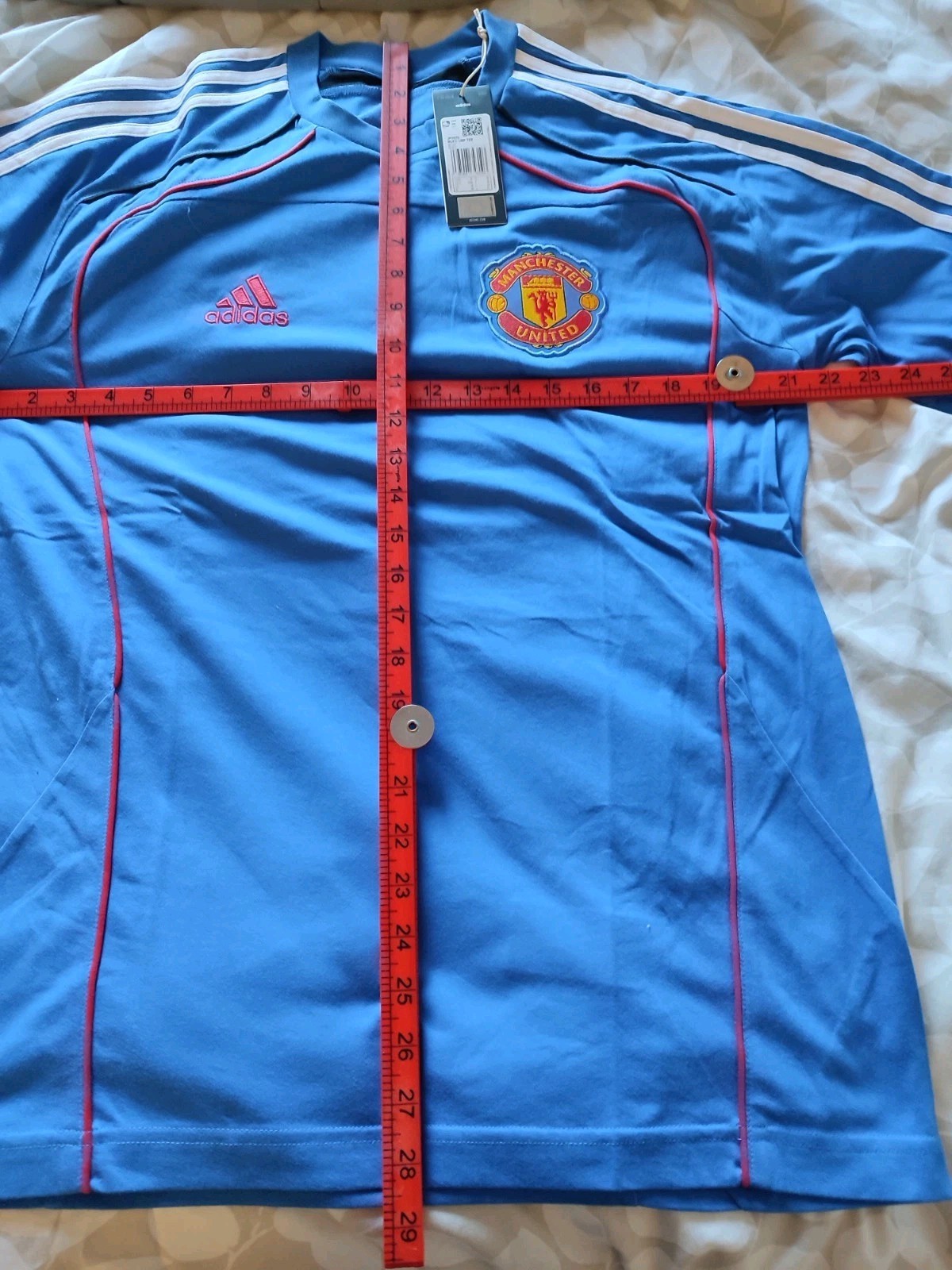 adidas Manchester United T-Shirt UBP Urban Purist Medium BNWT Man Utd Blue Red image 4