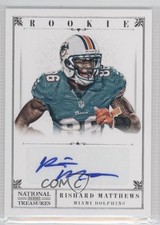 2012 Panini National Treasures Rookie 29/99 Rishard Matthews #282 Auto 3c4
