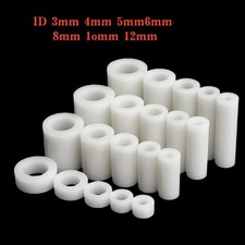Nylon Spacers Standoff M3 M4 M5 M6 M8 M10 M12 Plastic Round Washer Sleeving Tube