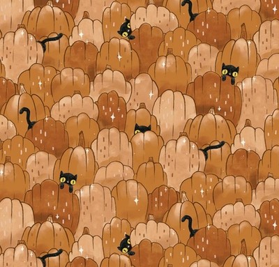 Feline Drive Fabric SPELLBOUND Puss Patch Cats Benartex Fat Quarter (18x22'') FQ