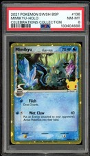 2021 Pokemon Black Star Promo #SWSH136 Mimikyu Holo Celebrations PSA 8 NM-MT