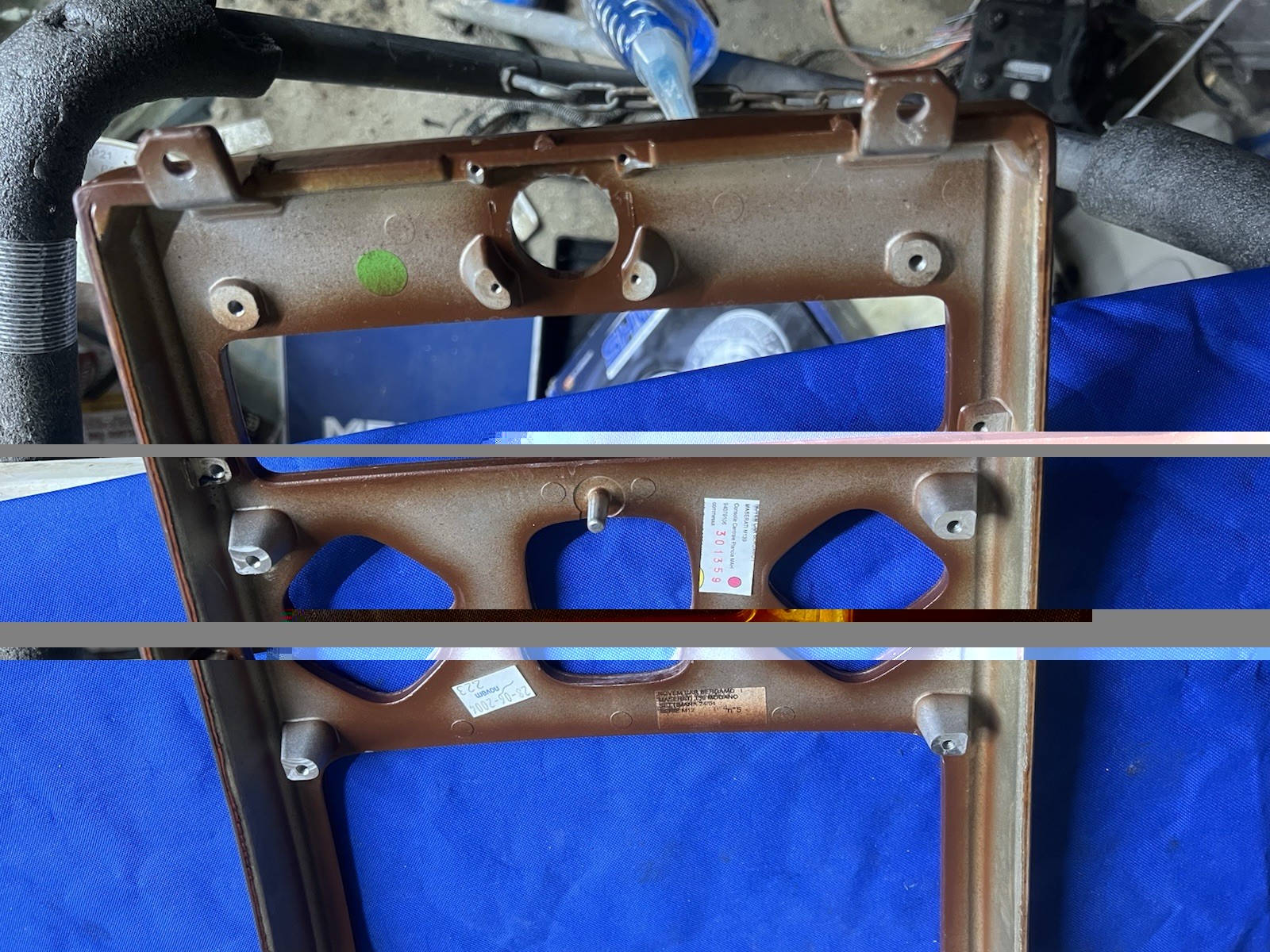 2003-2008 maserati quattroporte center dash radio climate wood trim bezel OEM