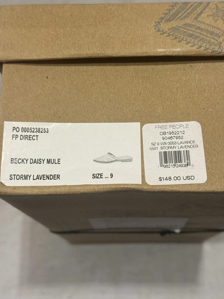 Free People Flat Mules Feminino Tamanho 9 Becky Daisy Mules Flores Bordadas Roxas - Imagem 3 de 4