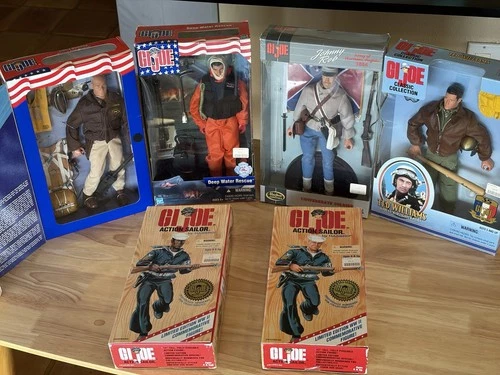 NEW Vintage Gi Joe Lot Ted Williams Action Sailors Johnny Rob Jimmy Doolittle