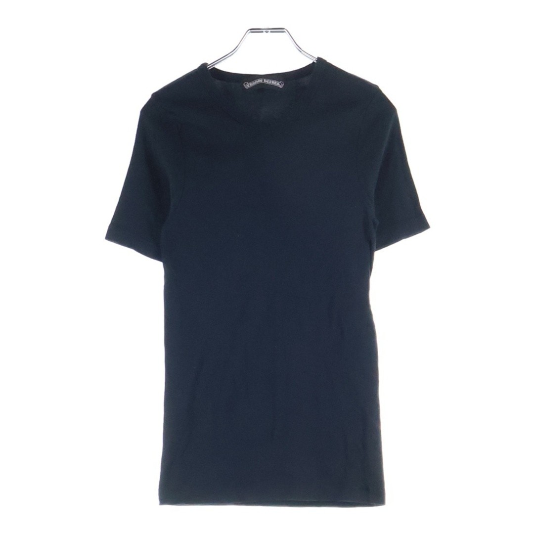 CHROME HEARTS V Neck S Tee Crew Short Sleeve T-shirt Plain Black Used 865ddb15b5