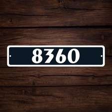 Personalized Home Address Sign Aluminum 4" x 18" Custom House Number Plaque