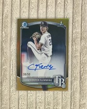 2025 Bowman Draft Cooper Flemming Chrome Prospect Auto Gold Refractor #/50