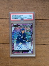 2023-24 O-Pee-Chee Platinum Rookie Autos Matthew Knies #R-KN Violet Pixels PSA 9