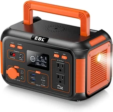 EBL Portable Power Station 500W, 444Wh Backup Lithium Battery, 500W Solar Genera