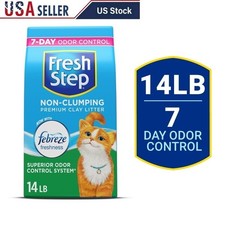 Non Clumping Cat Litter W/ Febreze Freshness 14lbs Odor Control Easy Clean New