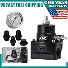 AN8 AN6 Fuel Pressure Regulator W/ Gauge E85 EFI Motive High Pressure 65-95 PSI