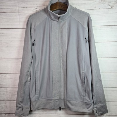 Lululemon Tactic Performance Jacket Mens XL Gray Full Zip Stretch Gym Travel