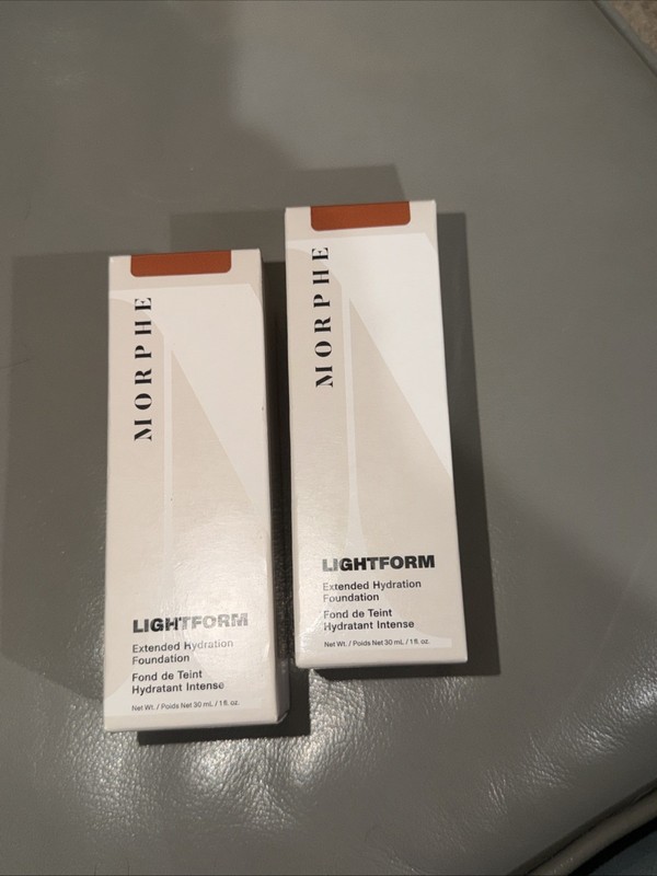 (2) Morphe Lightform Extended Hydration Foundation RICH 28W Deep Rich Golden