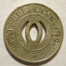Indian Trail Bus Line (Owosso, Michigan) transit token - MI735E