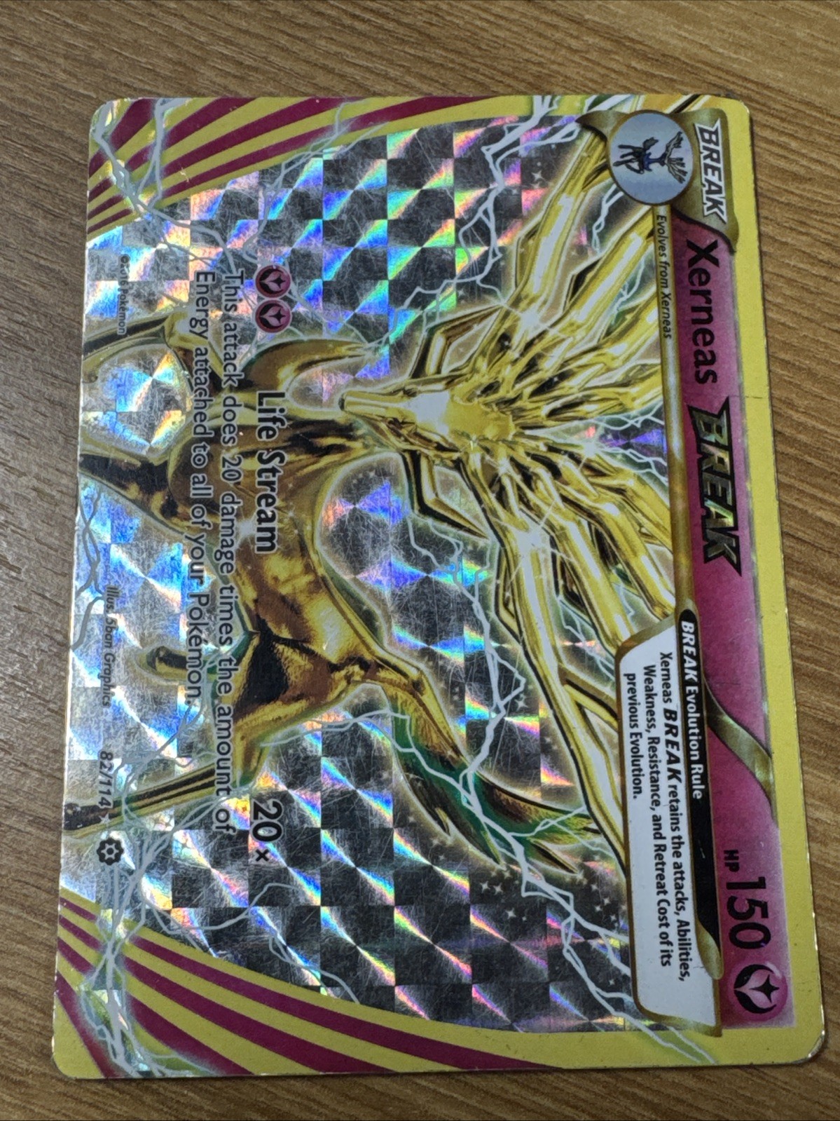 Xerneas BREAK 82/114 BREAK Rare Steam Siege Pokemon Moderately Played