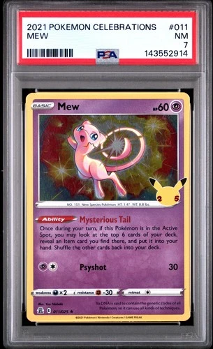 2021 POKEMON CELEBRATIONS #011 MEW PSA 7