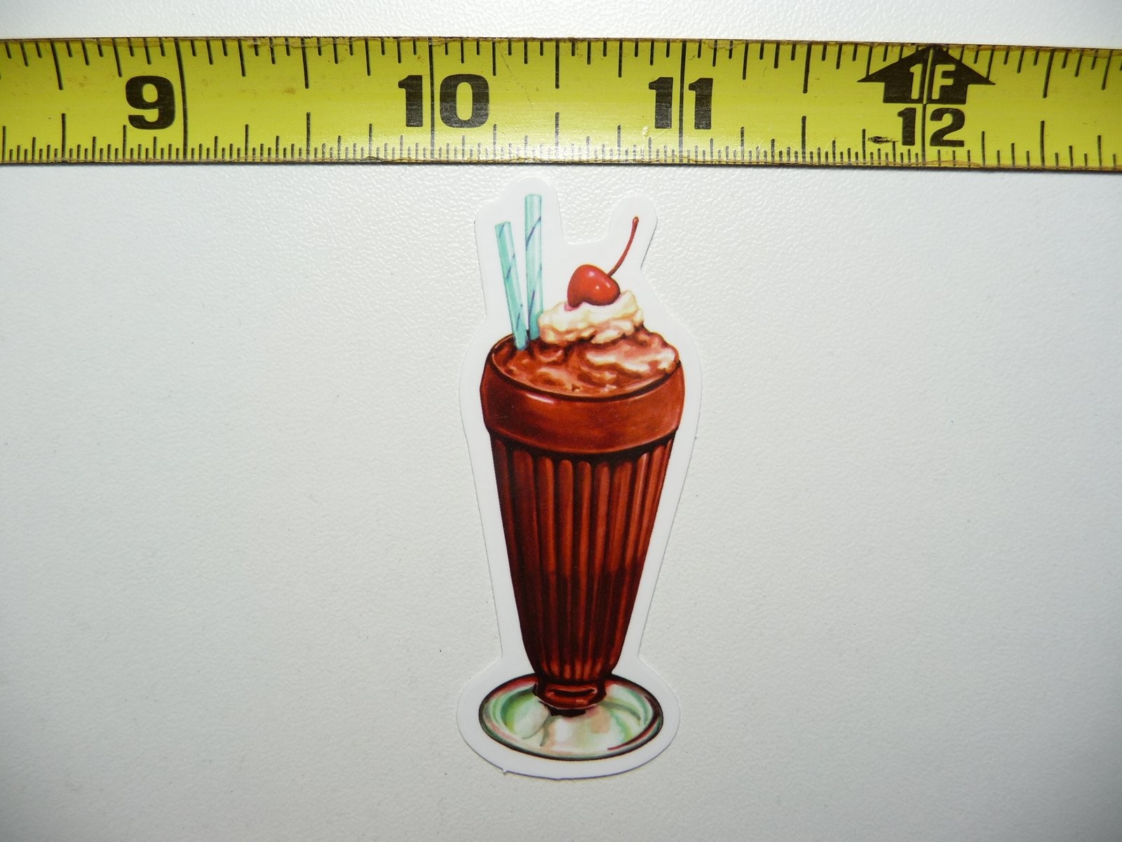 CHOCOLATE SHAKE WHIPPED CREAM DECAL STICKER STREET FOOD TRUCK RESTAURANT